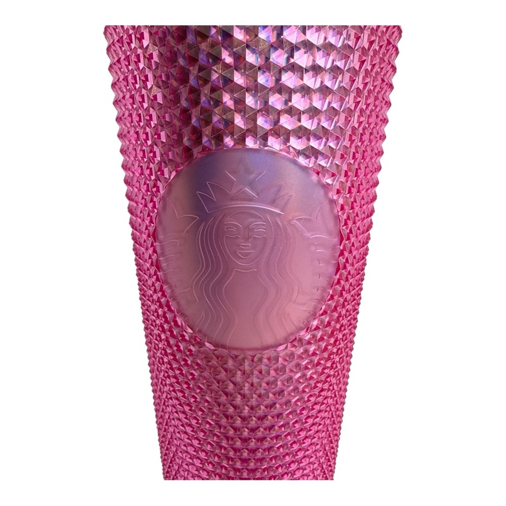 Starbucks 2025 Iridescent Pink Domed Studded 24oz Venti Cold Cup Tumbler. - Picture 2 of 11